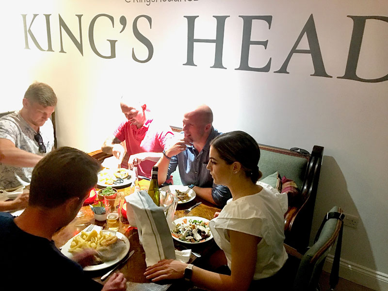 Diners in the restaurant at the King's Head.